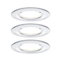 Led-deckenleuchte Ø 7,8 Cm 3er-Set Alufarben Rund