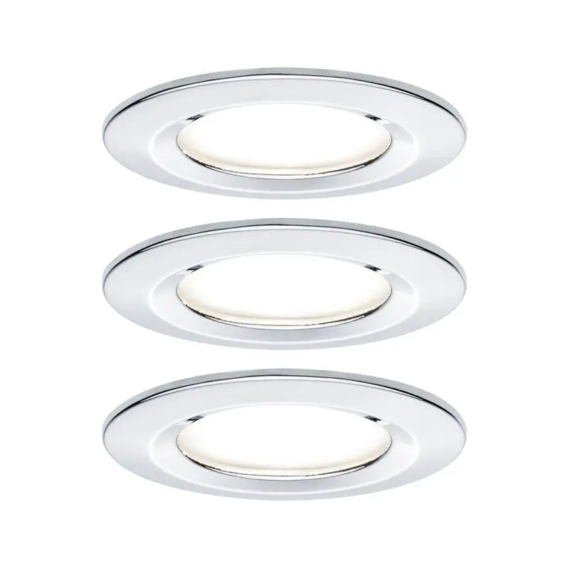 Led-deckenleuchte Ø 7,8 Cm 3er-Set Alufarben Rund