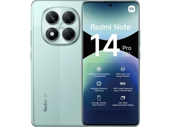 Xiaomi Redmi Note 14 Pro, 256 GB, Coral Green, Dual SIM