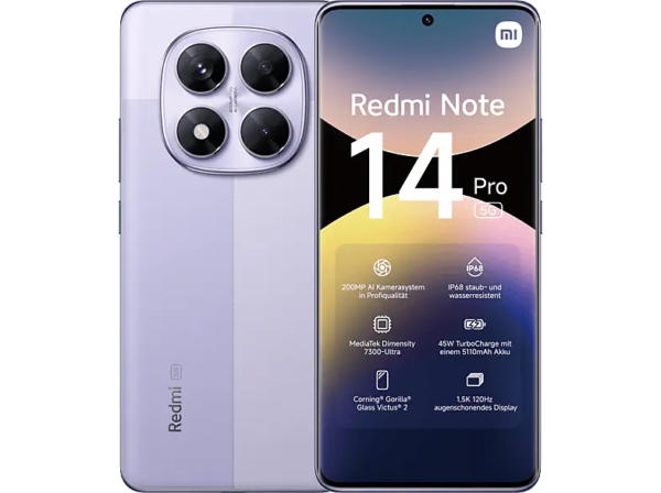 Xiaomi Redmi Note 14 Pro, 5G, 256 GB, Purple, Dual SIM