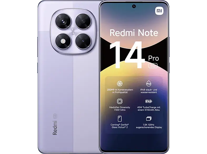 Xiaomi Redmi Note 14 Pro, 5G, 256 GB, Purple, Dual SIM