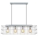 Möbelix Hängeleuchte Merril H: 150 cm 4-Flammig Zinkfarben