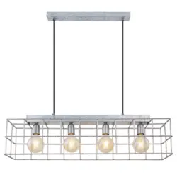 Hängeleuchte Merril H: 150 cm 4-Flammig Zinkfarben