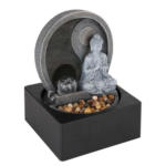 Möbelix Zimmerbrunnen mit Buddha-Figur LED-Beleuchtung, Kunststoff