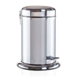 Treteimer Push 3l Silber Metall DxH: 22x29,5 cm