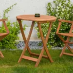 M&ouml;belix Gartentisch klappbar Echtholz &Oslash; 65 cm