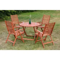 Gartentisch Klappbar Eukalyptusholz ⌀ 100 cm