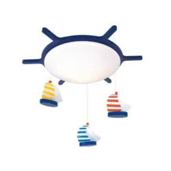 Kinderdeckenleuchte Segelboote L: 53 cm mit H&auml;ngenden Booten