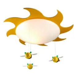 Kinderdeckenleuchte Sumsum Ø 53 cm mit Hängenden Bienen