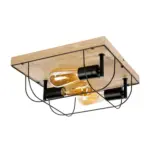 Möbelix Deckenleuchte Netuno L: 34 Cm 3-Flammig Mit Eiche Echtholz