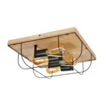 Möbelix Deckenleuchte Netuno L: 40 Cm 4-Flammig Mit Eiche Echtholz