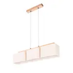 Möbelix Hängeleuchte Boho H: 130 Cm 3-Flammig, Naturfaser