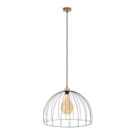 Möbelix Hängeleuchte Coop H: 140 cm 1-Flammig, Echtholz/Stahl