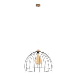 Hängeleuchte Coop H: 140 cm 1-Flammig, Echtholz/Stahl