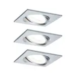 M&ouml;belix Deckenleuchte 3er-set B: 8,4 Cm, Dimmbar, Rechteckig