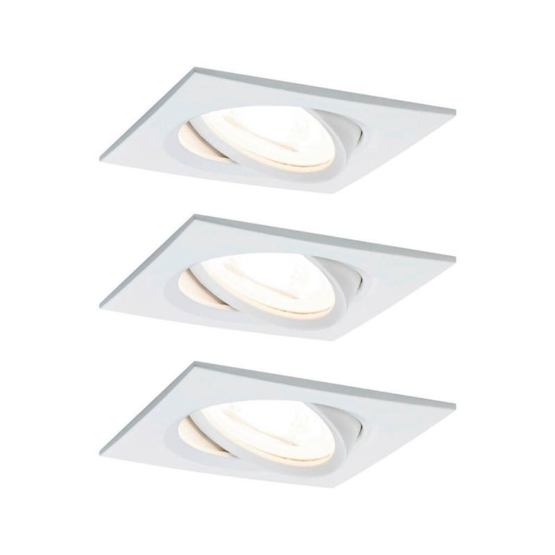 Deckenleuchte 3er-Set B: 8,4 cm, dimmbar, Rechteckig