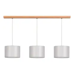 Hängeleuchte Dove H: 120 Cm 3-Flammig, Echtholz/stahl