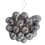 Möbelix Hängeleuchte Gross H: 144 Cm 8-Flammig, Rauchglas Grau