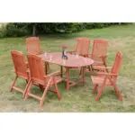 Möbelix Gartengarnitur 7-Tlg. Maracaibo Echtholz