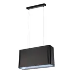 M&ouml;belix H&auml;ngeleuchte Cadre H: 130 Cm 2-Flammig, Schwarz