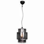 M&ouml;belix H&auml;ngeleuchte Ebbot H: 37 Cm 1-Flammig, Rauchglas Anthrazit