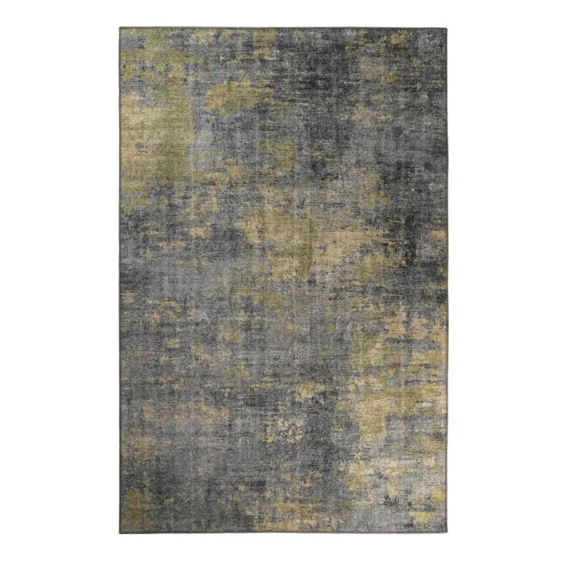 Webteppich Night Hour Grau/Grün 130x190 cm