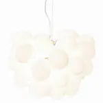 Möbelix Deckenleuchte Gross H: 45 Cm 8-Flammig, Glaselemente Weiß