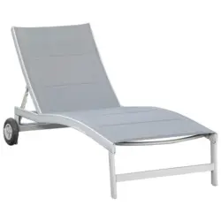 Gartenliege San Marino Metall/ Textil Verstellbar Mit Räder
