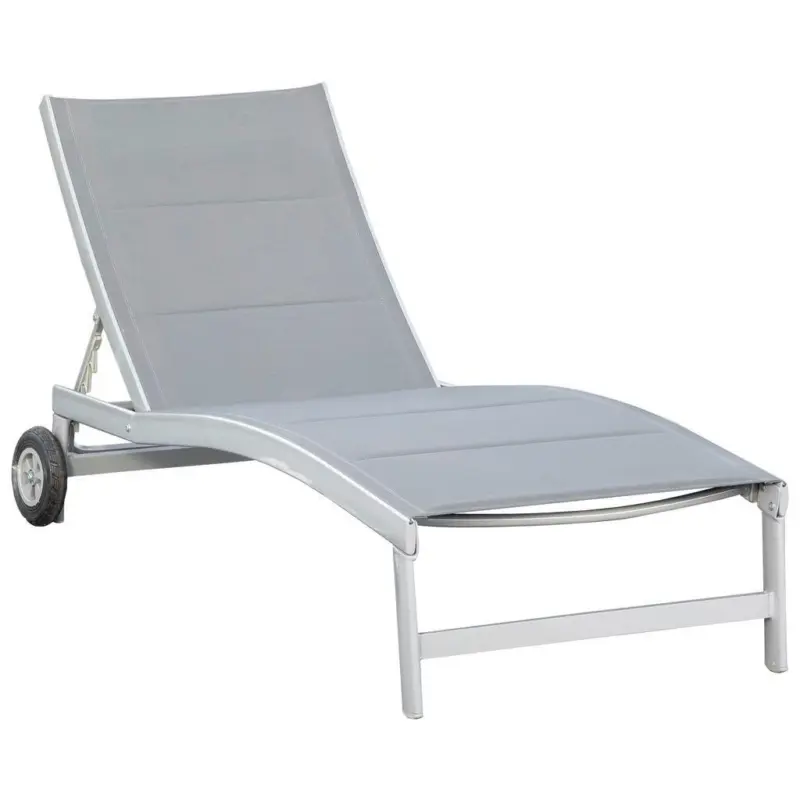 Gartenliege San Marino Metall/ Textil Verstellbar Mit Räder