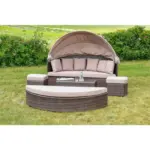 Möbelix Gartenmuschel Riva Metall/ Kunststoff/Textil verstellbar