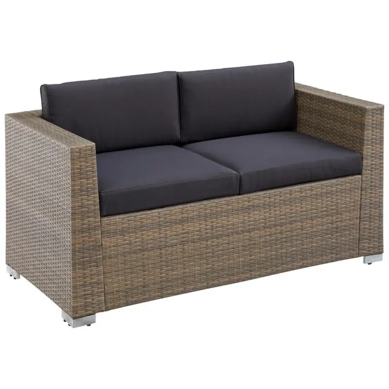 Gartenbank Kunststoff/textil 2-Sitzer Bellante