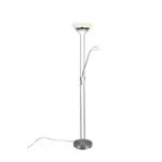 Möbelix LED-Stehlampe dimmbar Weiß/Nickelfarben, Flexarm