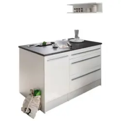 Kücheninsel Jazz Weiß/anthrazit 145x90x90 Cm