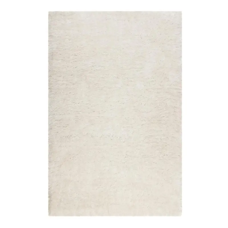 Hochflorteppich Shiny Touch Wei&szlig;/silberfarben 133x200 Cm