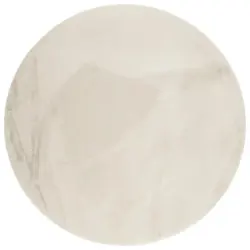 Hochflorteppich Creme/Beige Alice Rund Ø 150 cm