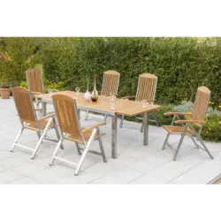 Gartensessel Klappbar Keros Echtholz Akazie Verstellbar