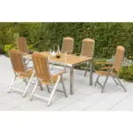 Möbelix Gartengarnitur 7-Tlg. Keros Holz/Metall