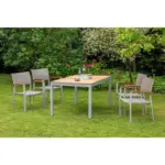 Möbelix Gartensessel Stapelbar 2er-set Silano Holz/metall/kunststoff