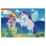 Möbelix Kinderteppich Einhorn Blau/ Grün Zauberwelt 110x170 Cm