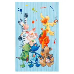 Kinderteppich Tiere Multicolor Die Lieben Sieben 80x150 cm