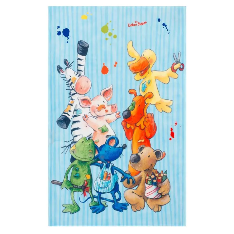 Kinderteppich Tiere Multicolor Die Lieben Sieben 80x150 cm