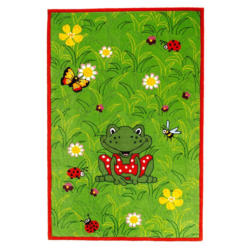 Kinderteppich Frosch Grün Garden 110x170 cm