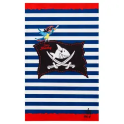 Kinderteppich Pirat Blau/Rot/Weiß 80x150 cm