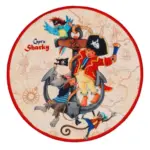 Möbelix Kinderteppich Rund Pirat Creme/Rot Ø 130 cm