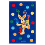 Möbelix Kinderteppich Felix Der Hase Blau/Bunt 80x150 cm