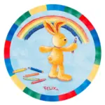 Möbelix Kinderteppich Rund Felix Der Hase Blau/Bunt ⌀ 100 cm