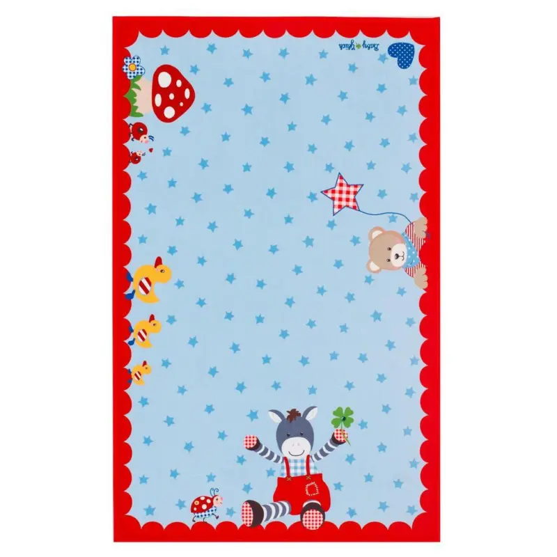 Kinderteppich Tier Blau/Rot Baby Glück 80x150 cm