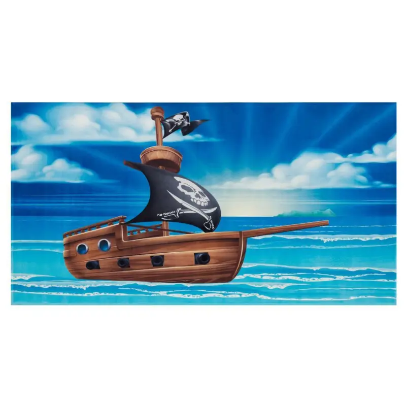 Kinderteppich Piratenschiff Blau Lovely Kids 80x150 cm