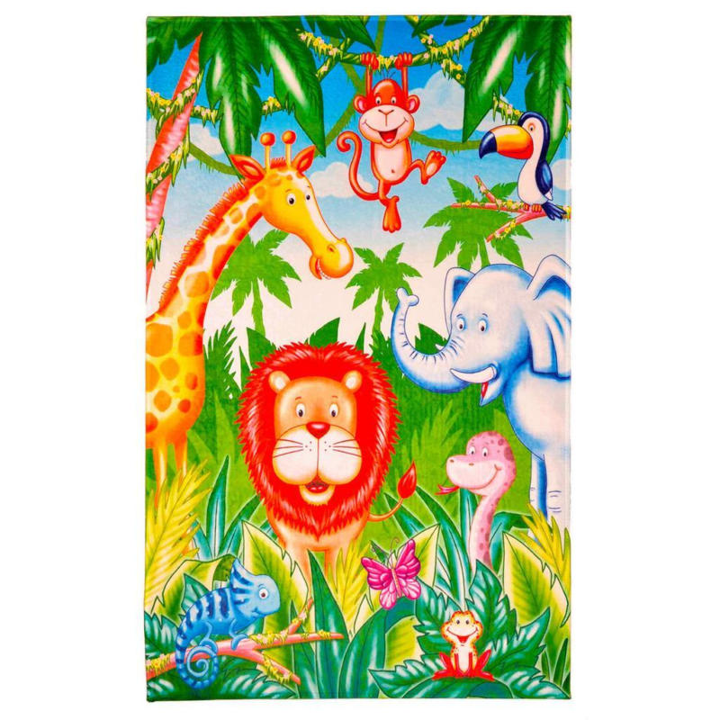 Kinderteppich Tiere Grün Lovely Kids 100x160 cm