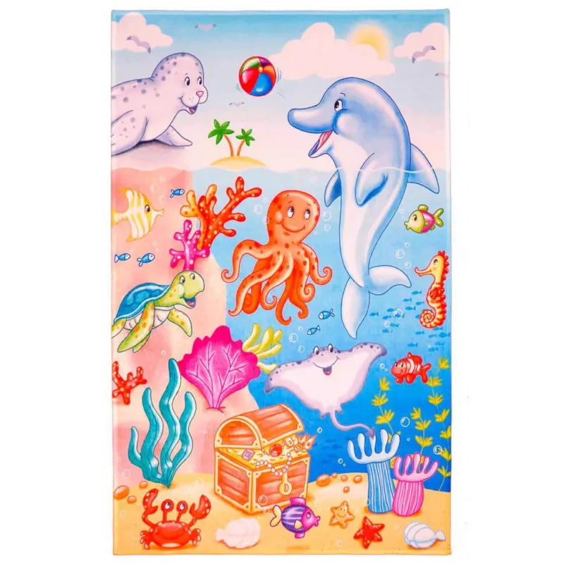 Kinderteppich Tiere Multicolor Lovely Kids 100x160 cm